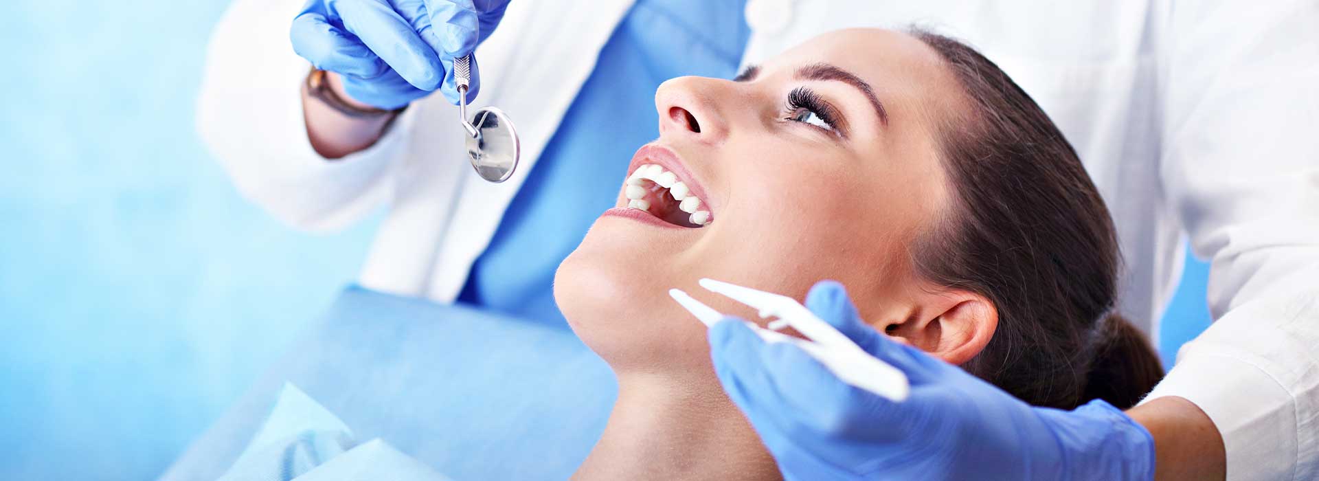 Beautiful woman at dental